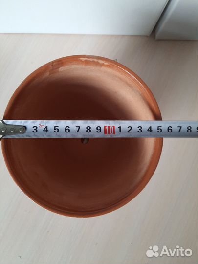 Кашпо керамическое для цветов с поддоном 1.8л