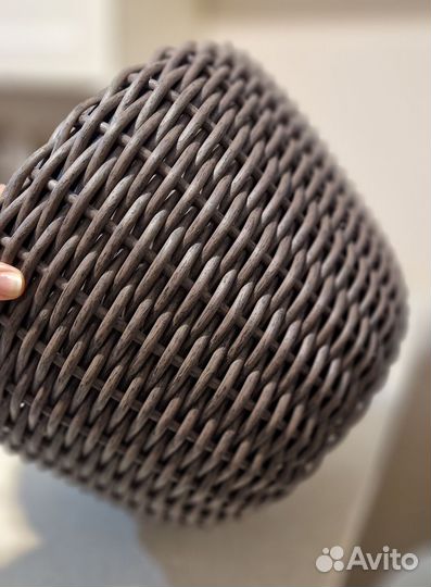 Кашпо из искусственного ротанга всепогодное