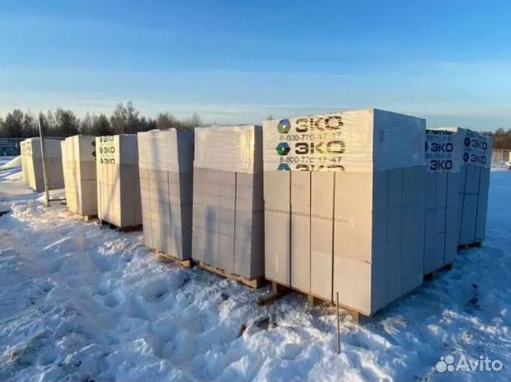 Газоблок с доставкой эко D500 B3,5 150x600x250