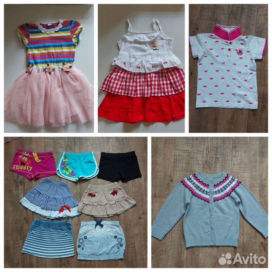 Майка-поло,юбки,шорты,платья,кофточка 3-5 лет