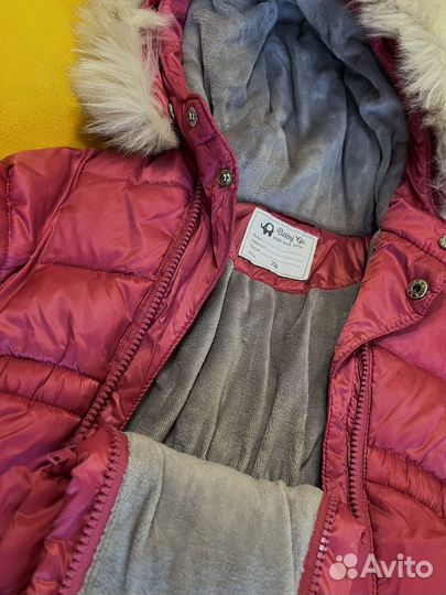 Зимний комбинезон для девочки 74
