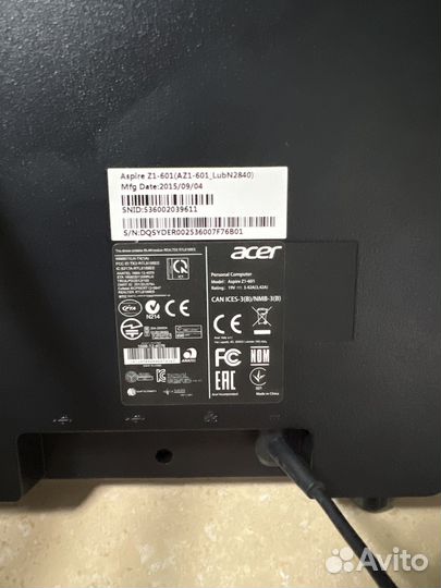 Моноблок acer aspire Z1-601