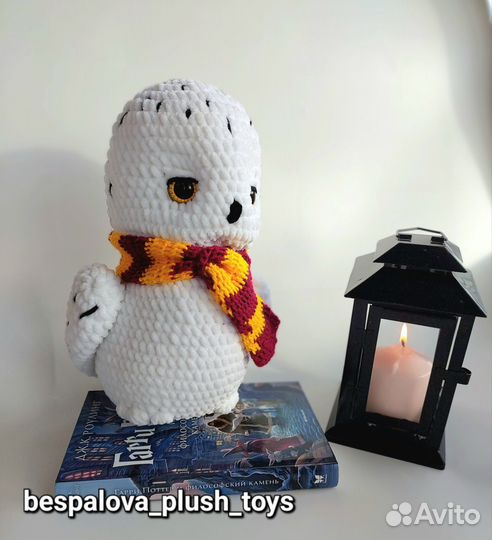 Игрушки ручной работы, сова букля