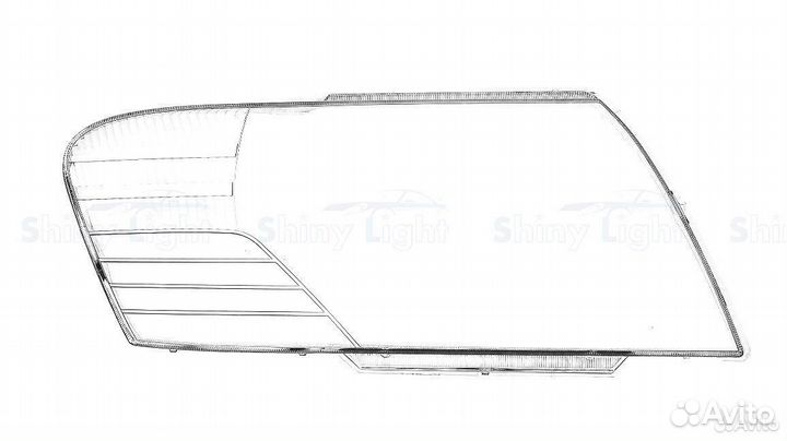 Стекло фары Mitsubishi Pajero III 1999 - 2006