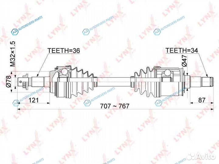 CD-1158 Привод в сборе перед правлев
