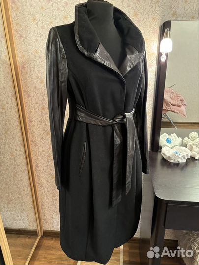 Пальто кожаное