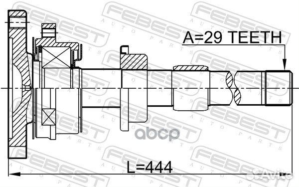 Полуось правая 0212-T30mtrh 0212-T30mtrh Febest