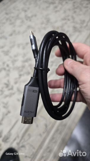 Кабель Type-C to hdtv 4K hdmi Video Adapter 2м