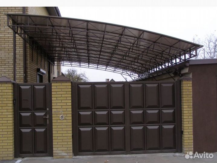 Навесы из поликарбоната, фермы