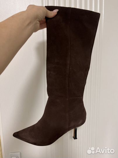 Сапоги женские натуральная замша 38