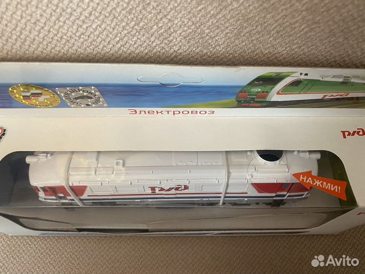 Модели Электровоз и Сапсан Ржд «Техно парк» металл