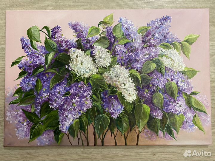 Картина маслом. Сирень