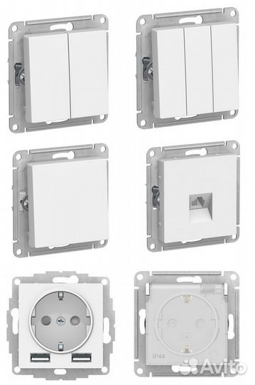 Розетка компьютерная Schneider atlas design RJ45