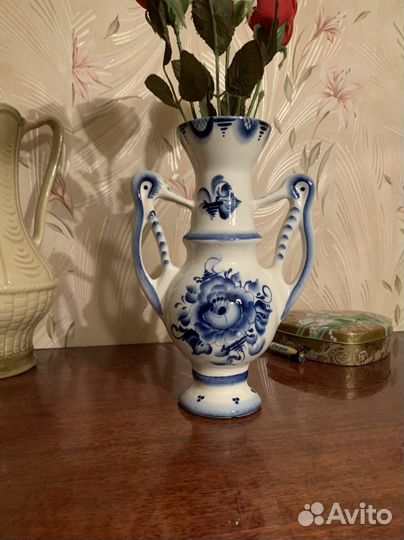 Новая фарфоровая Ваза гжелЬ амфора
