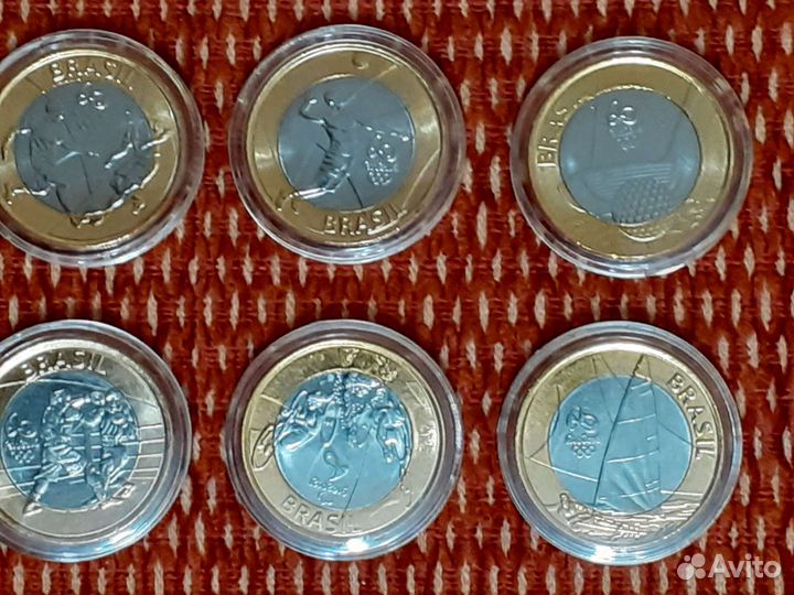 Бразилия Олимпиада 2016г Набор 16 монет