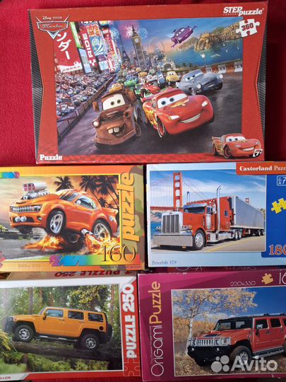 Пазлы пакетом для мальчиков машины