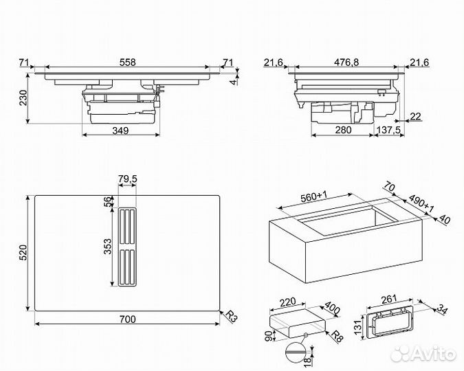 Варочная поверхность smeg hobd472D2