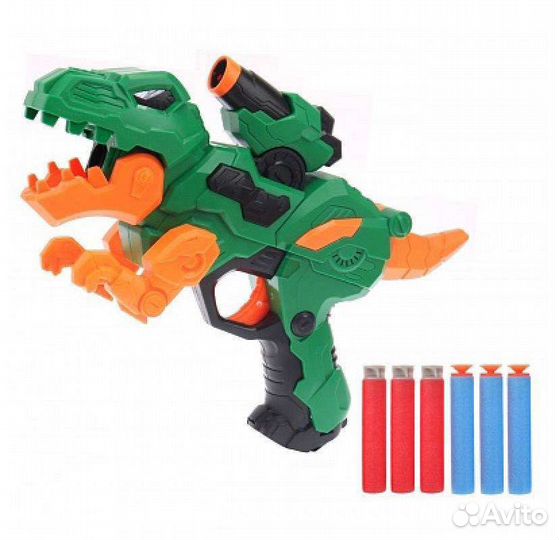 Игровой набор бластер - динозавр, новый