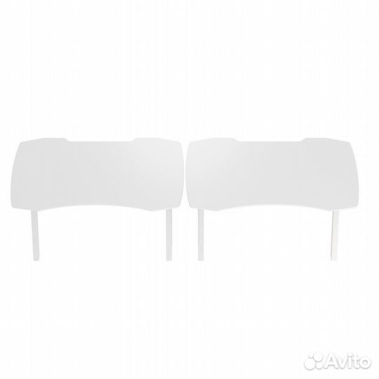 Два игровых компьютерных стола Мебель-24 GT-2310 белый, 240х60х73 см, столешница мдф