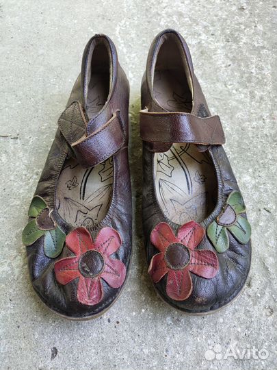 Туфли кожаные бохо