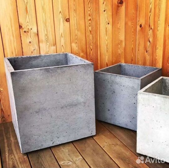 Кашпо напольное из бетона для цветов с доставкой