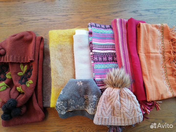 Шарфы женские, мужские - шерсть, мохер и др