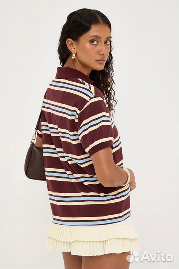 Поло хлопковое в полоску