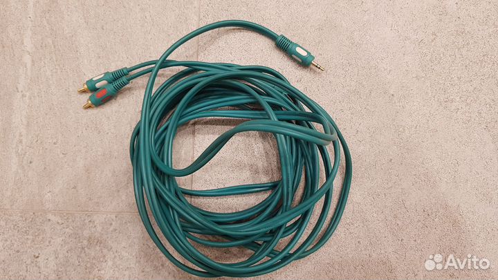 Кабель jack 3.5 - 2 rca, длина 7 метров