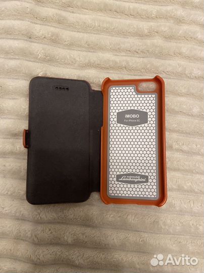 Чехлы -книжка на iPhone 5. Lamborghini. Кожаные