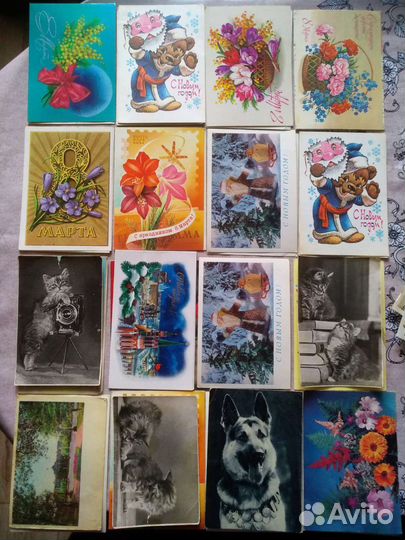 Открытки советские СССР почтовые карточки. 60шт