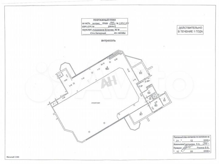 Аренда офиса 885 - 1770 м2 м. Профсоюзная в ЮЗАО