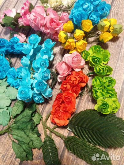 Бумажные цветы для скрапбукинга