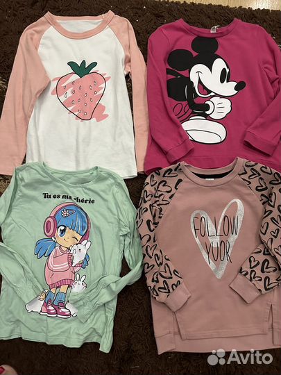 Лосины, лонгсливы, футболки, толстовки 110-122