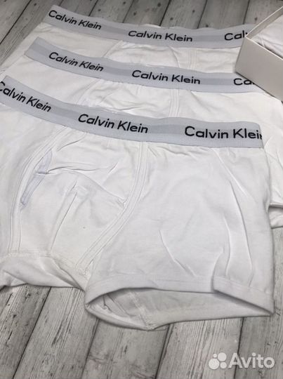 Трусы мужские белые calvin klein