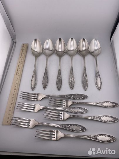 Столовые приборы СССР. Пламя. Мельхиор