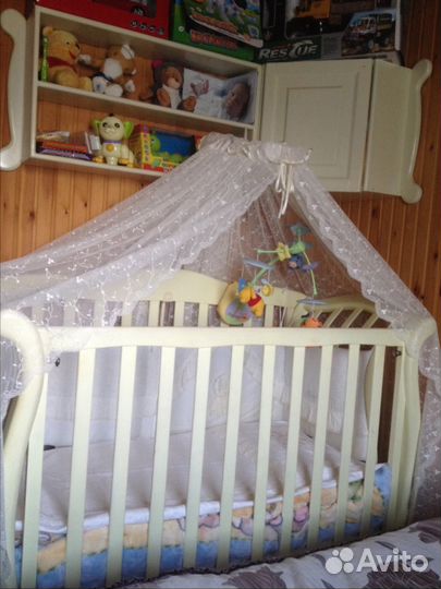 Кроватка с ящиком BabyItalia, белая