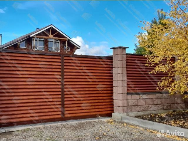 Забор жалюзи металлический