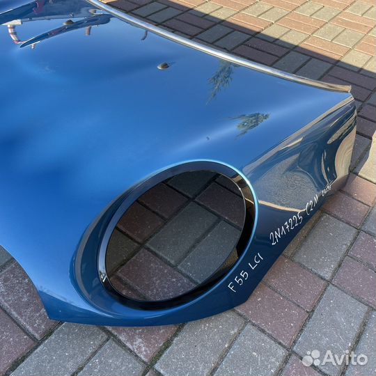 Капот mini F55 F56 F57 светло синий