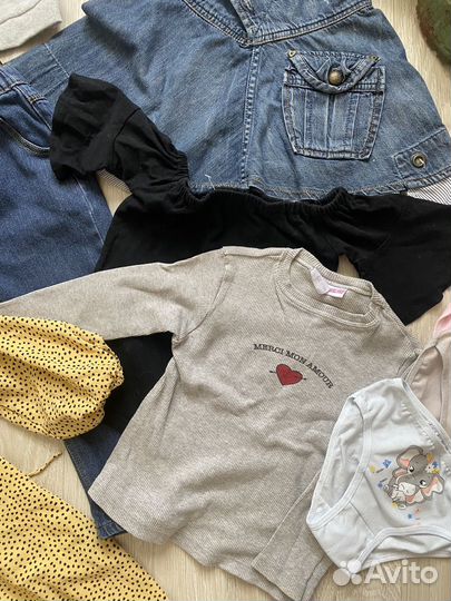 Пакет одежды для девочки, Zara, HM,р.98-104