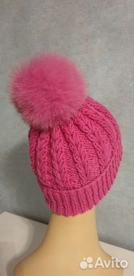 Шикарная новая шапка с песцом ручная работа