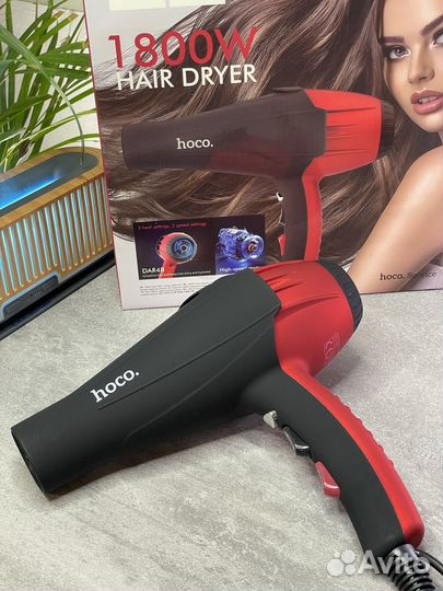 Фен для волос hoco DAR48-black-red