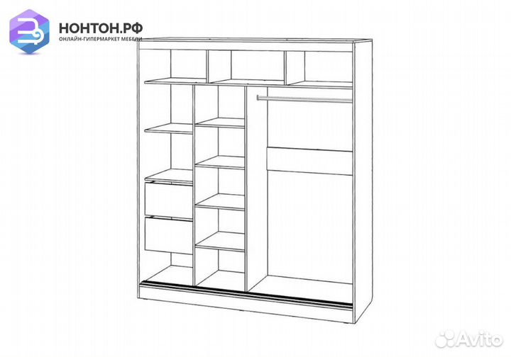 Шкаф-купе Элегант-5 венге