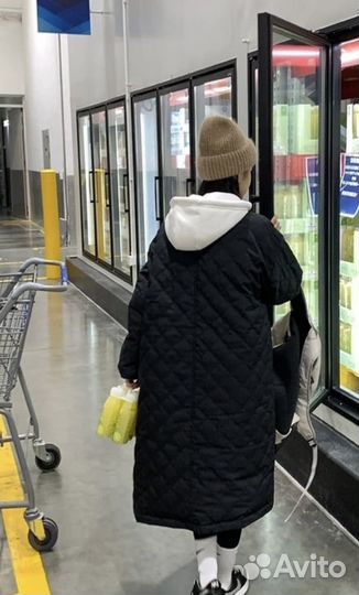 Парка, бомбер удлиненный