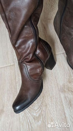 Сапоги казаки кожа