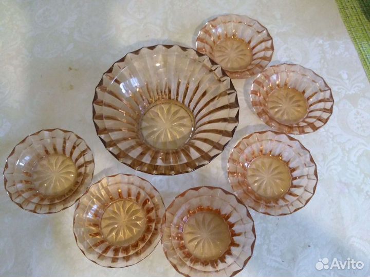 Набор карамельное стекло