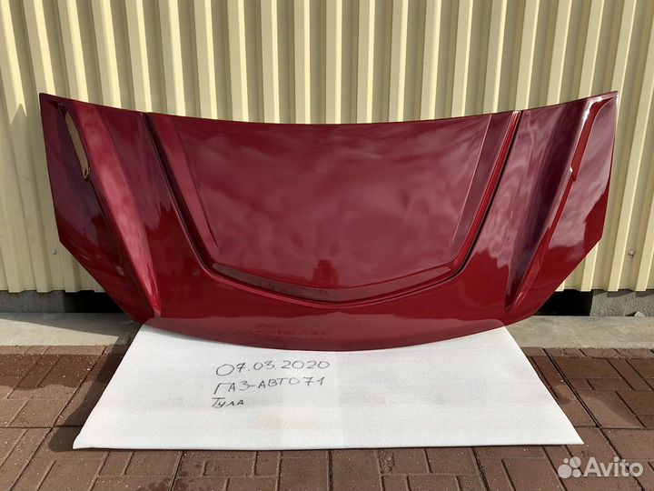 Капот на Газель Next тюнинг цвет Чили вишневый