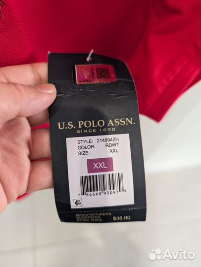 Футболка поло женская новая красная XXL US Polo