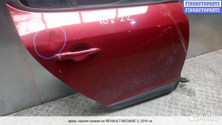 Дверь зад/право Renault Megane III, 2010 1.5 Дизель