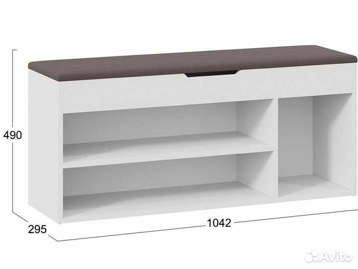 Тумба для обуви с сиденьем тип 12