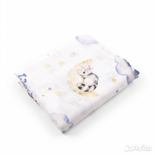 Пеленка-простынь Золотой Гусь муслиновая